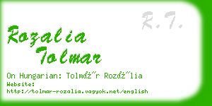 rozalia tolmar business card